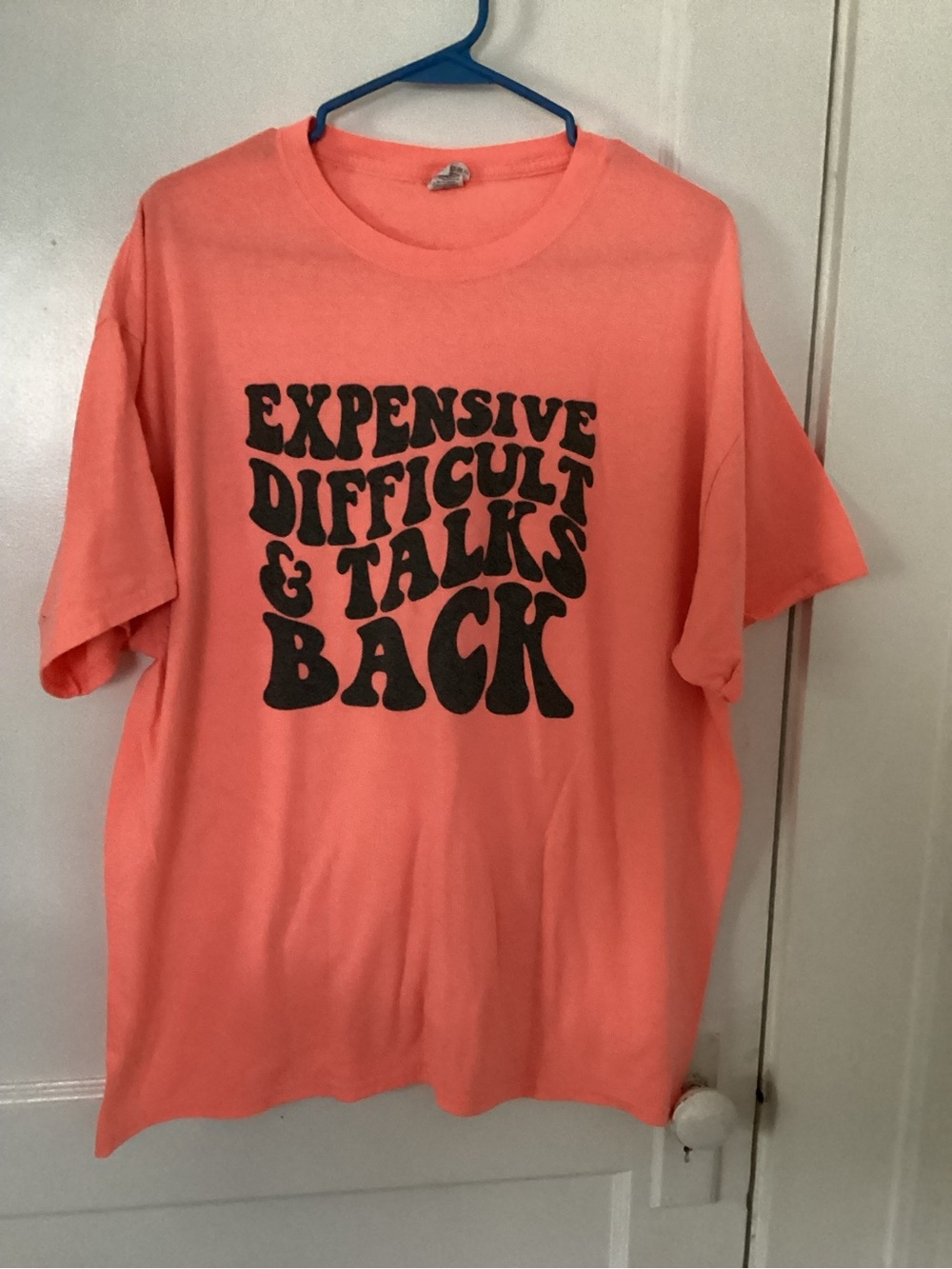Unbranded Men's Coral Graphic Tee - Expensive Difficult & Talks Back